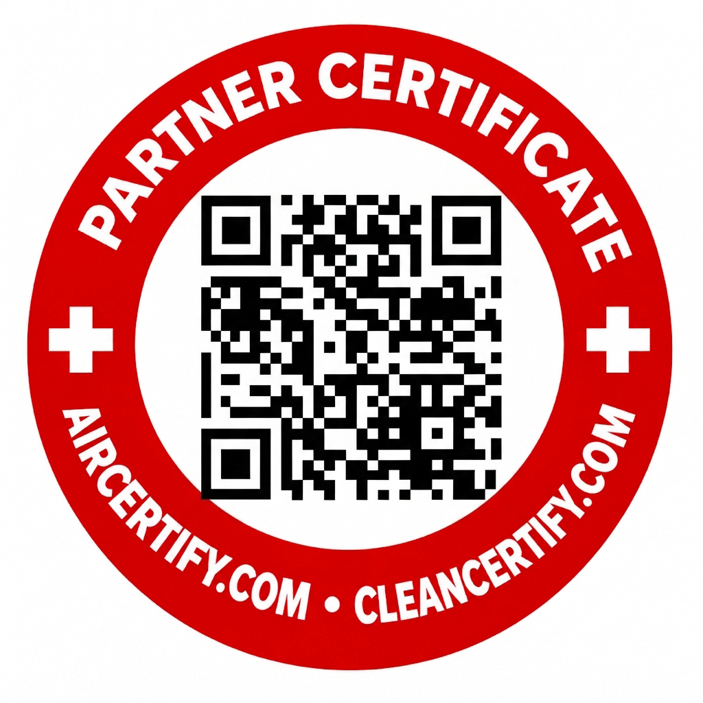 AirCertify certifiable partner seal with QR code